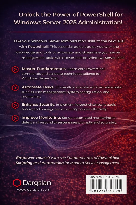 PowerShell Essentials for Windows Server 2025 back cover