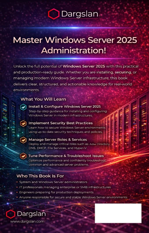 Windows Server 2025 Administration back cover